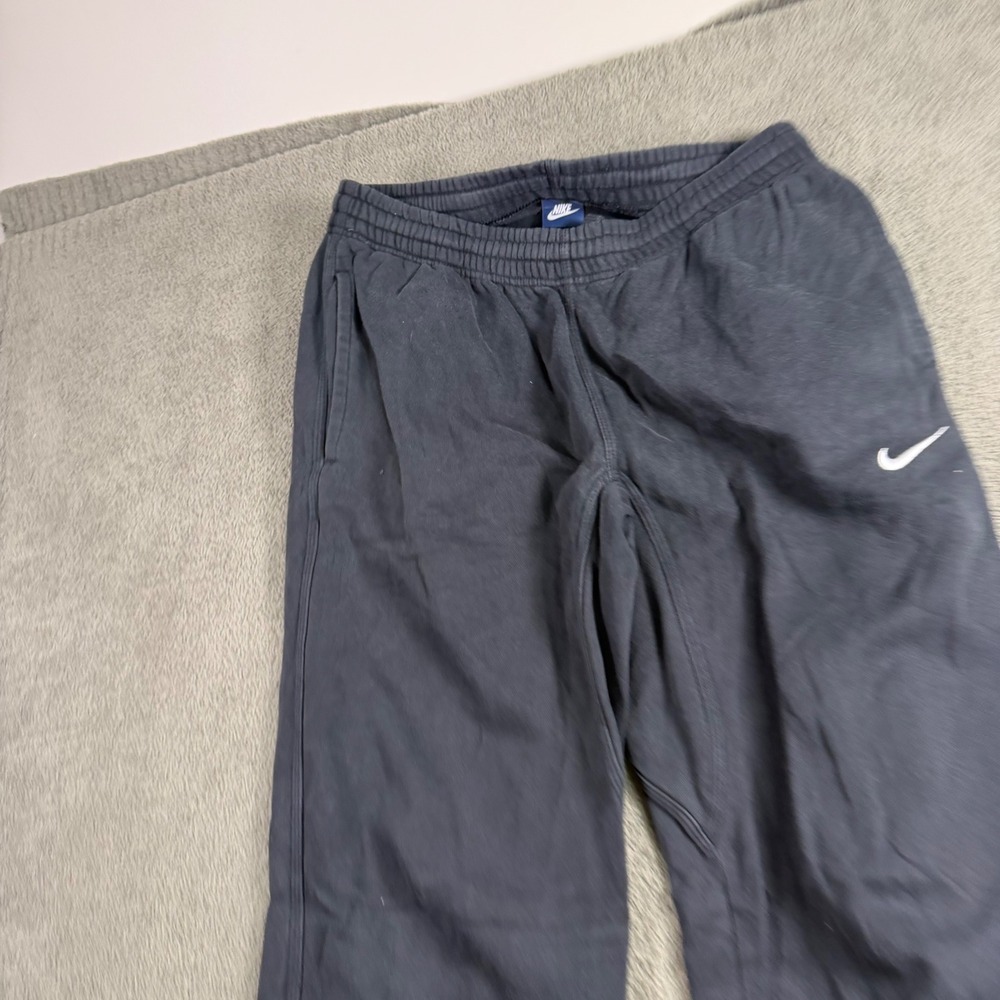 Nike Mens Fleece Sweatpants Navy Blue Swoosh Logo Straight Leg Joggers Size M
